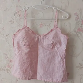 تاپ صورتی نخی وارداتی