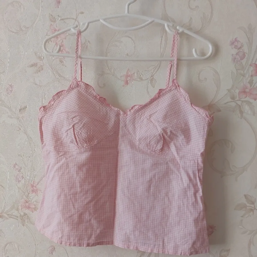 تاپ صورتی نخی وارداتی