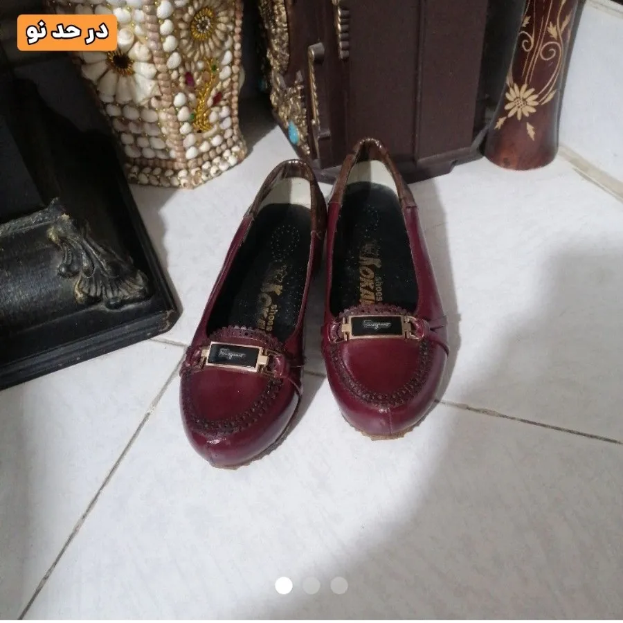 کفش لژدار زرشکی