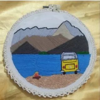 تابلو گلدوزی کار دست