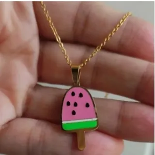 گردنبند بستنی استیل رنگ ث