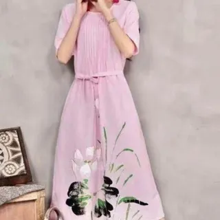 پیراهن نخی شیک