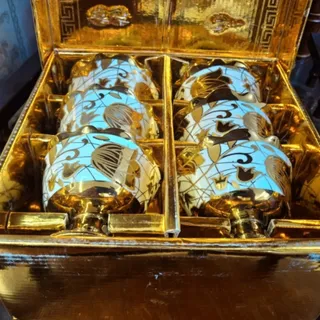 بستنی خوری طلاکوب 6 عددی