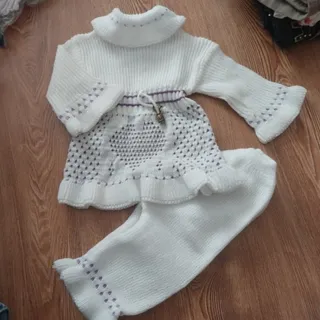 پیراهن بافت دخترانه