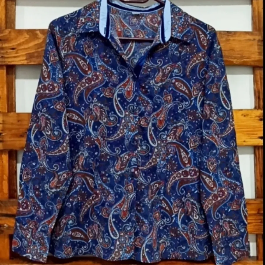 شومیز نخی سورمه ای