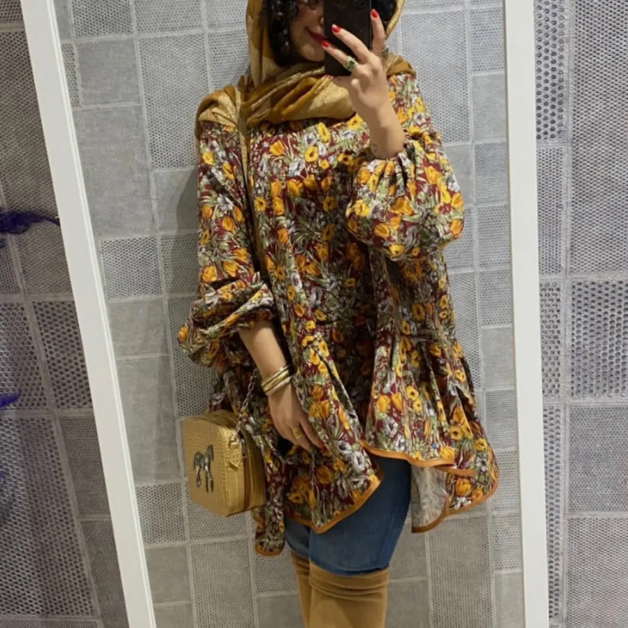 تونیک پاییزی گل گلی