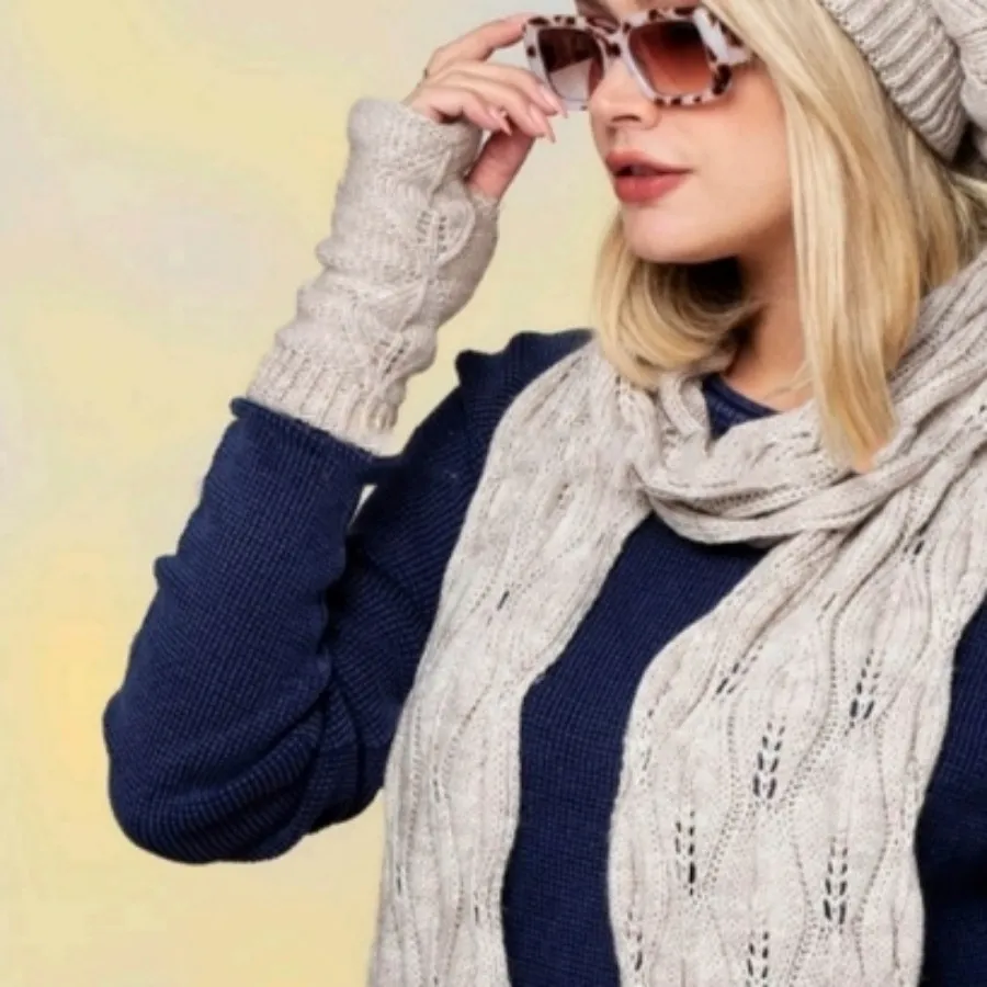 ست شال و دستکش زنانه