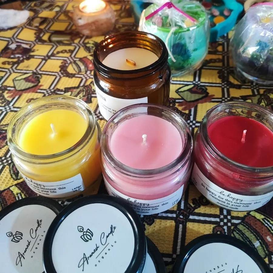 شمع شیشه ای معطر