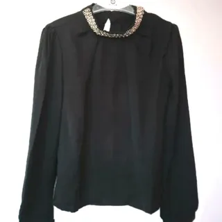 شومیز مجلسی یقه نگین دوزی