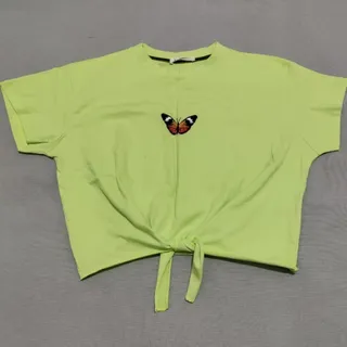 تیشرت کراپ گره ای