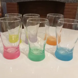 سرویس لیوان بلور رنگی