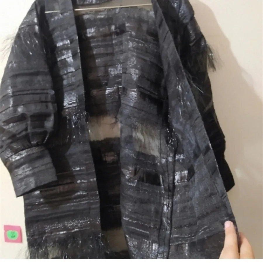 مانتو مجلسی ژاکارد مشکی