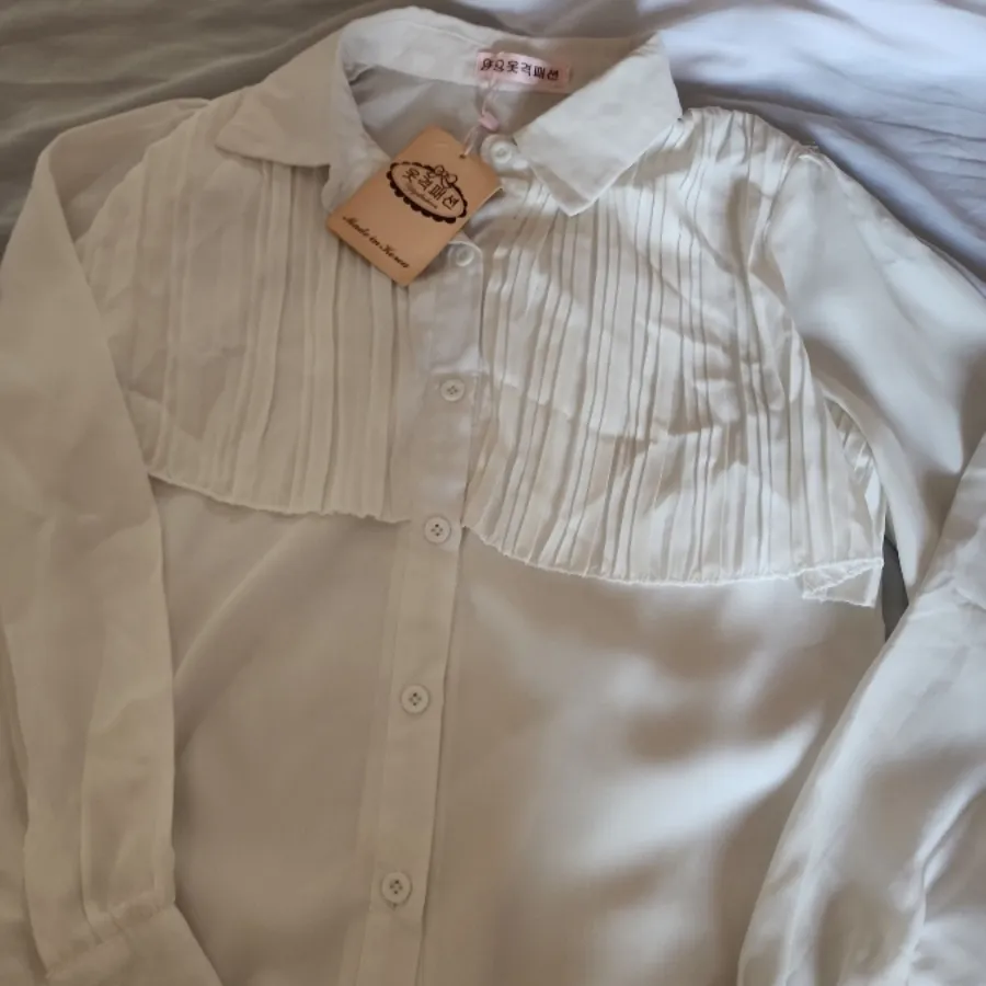 شومیز  حریر سفید کلسی