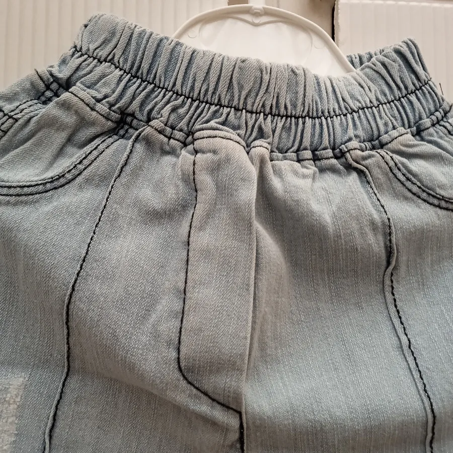 شلوار بگ دخترانه آبی یخی