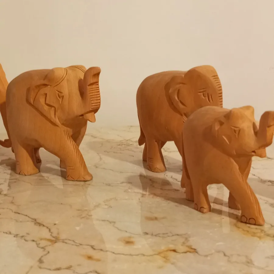 مجسمه های فیل چوبی هندی