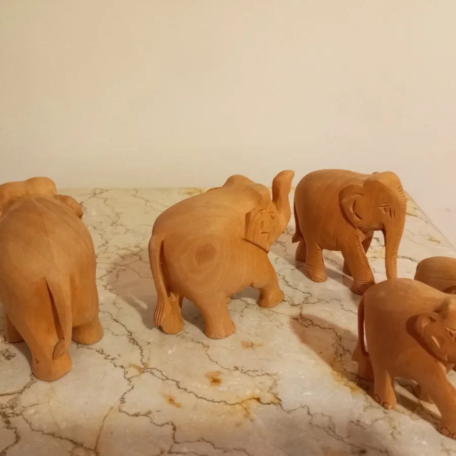 مجسمه های فیل چوبی هندی