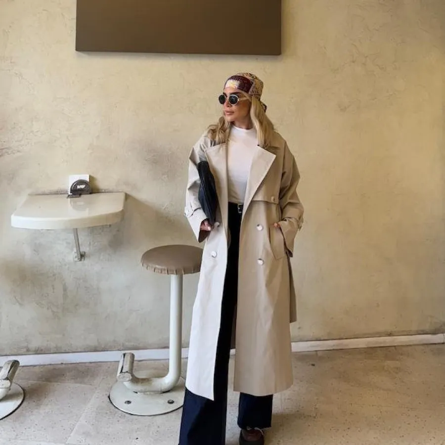 ترنچ کت بارونی آستردار نو