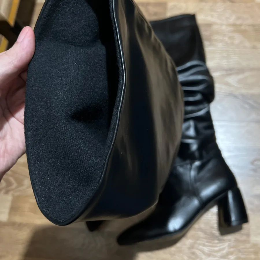 بوت بلند چرم مشکی