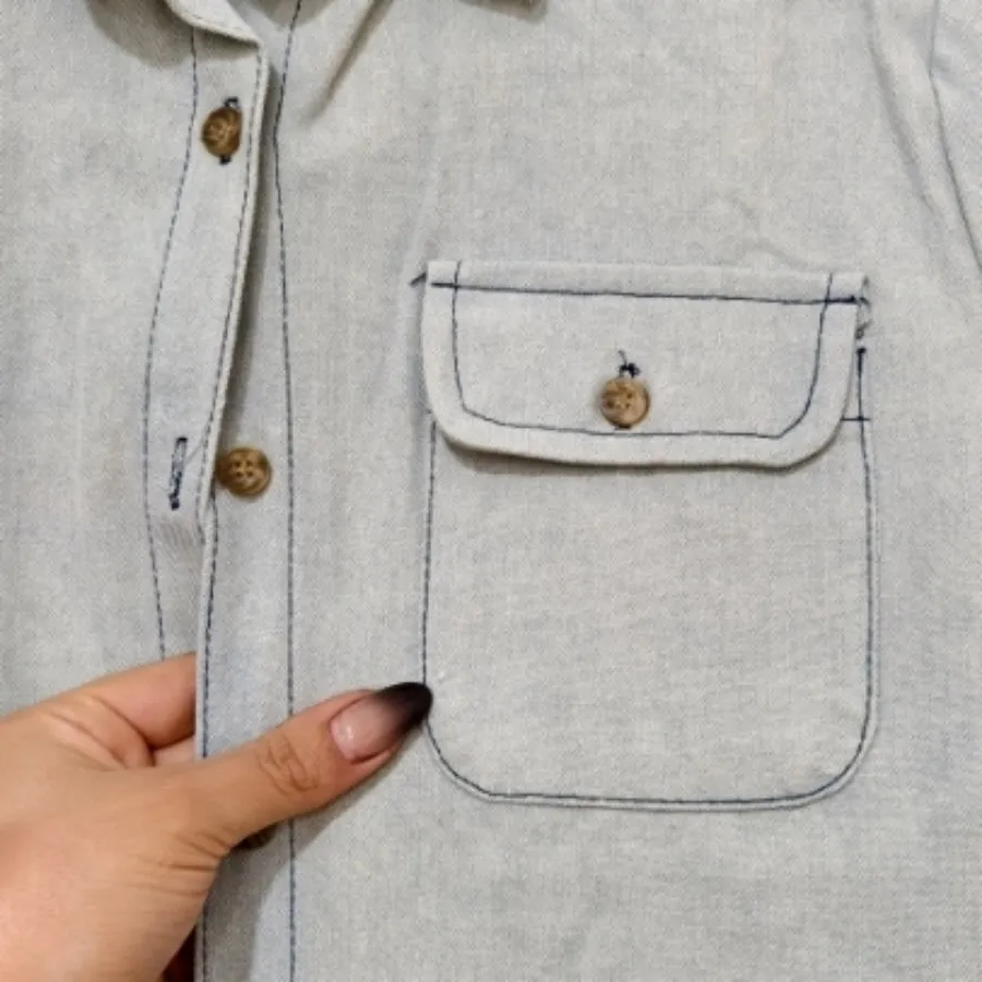 بلوز جین دو رنگ وارداتی