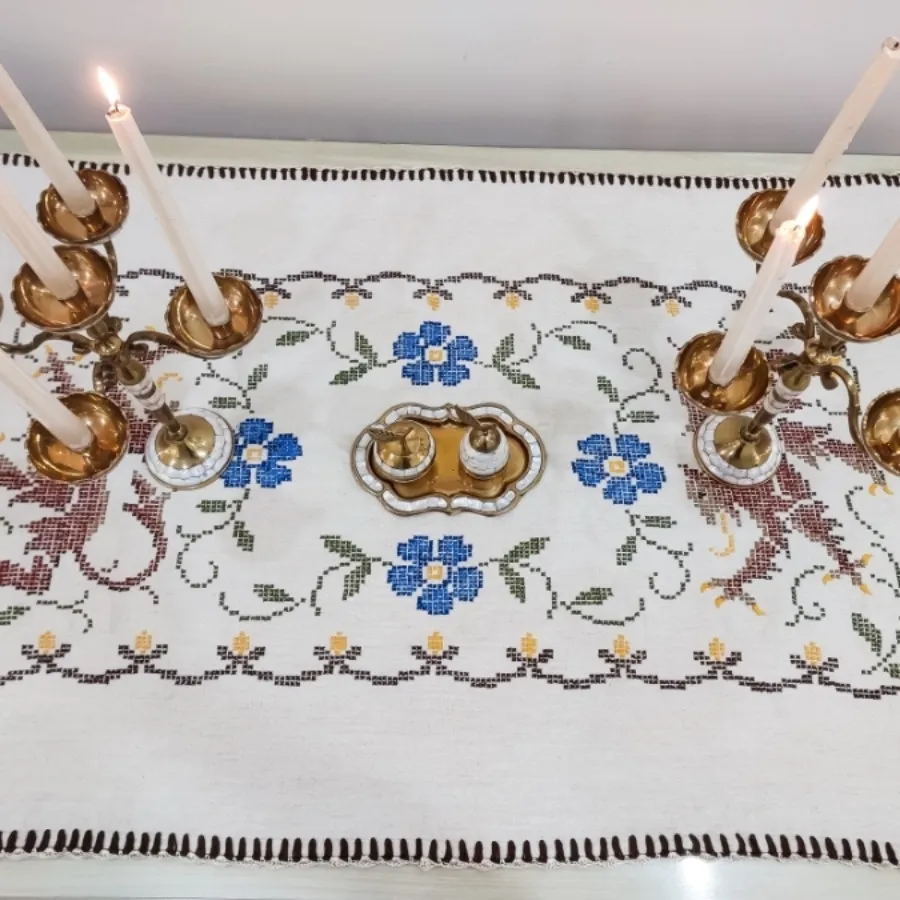 رومیزی 6 نفره شماره دوزی