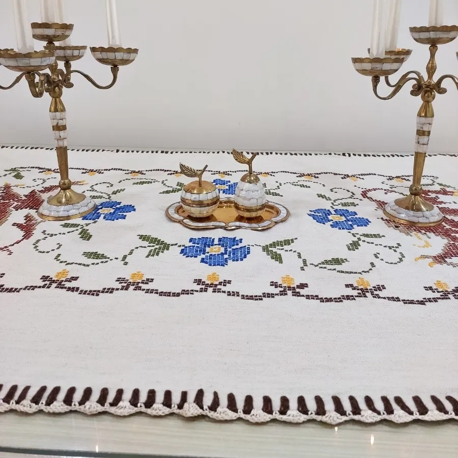 رومیزی 6 نفره شماره دوزی