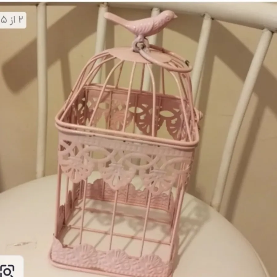 قفس دکوری و شمعدان پرنده