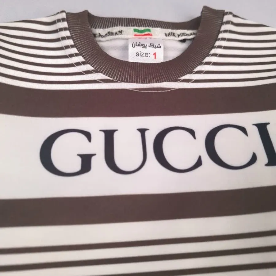 بلوز شلوار راه راه گوچی