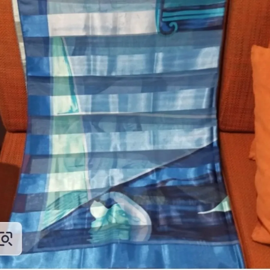 روسری آبی ساتن