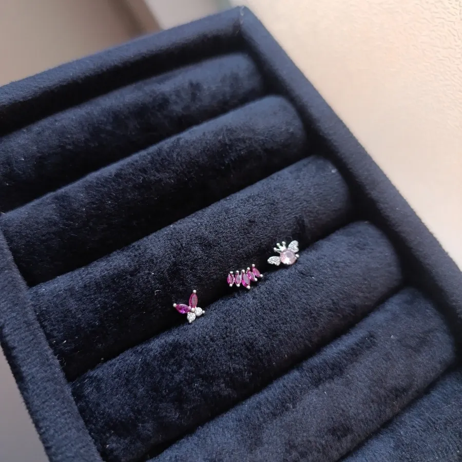 پیرسینگ جواهری صورتی