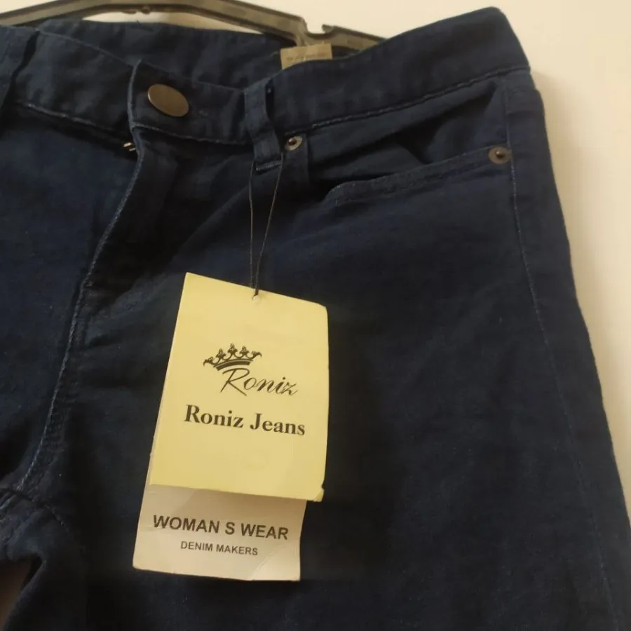 شلوار سورمه ای کتان