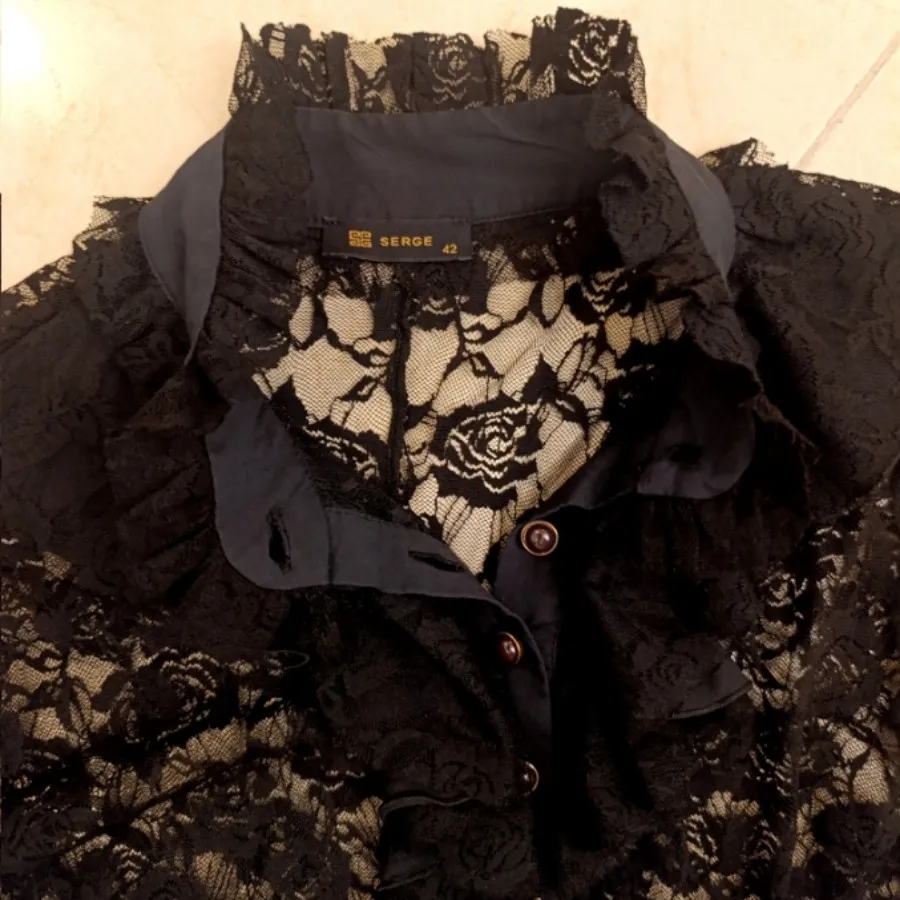 شومیز گیپور یقه حلزونی