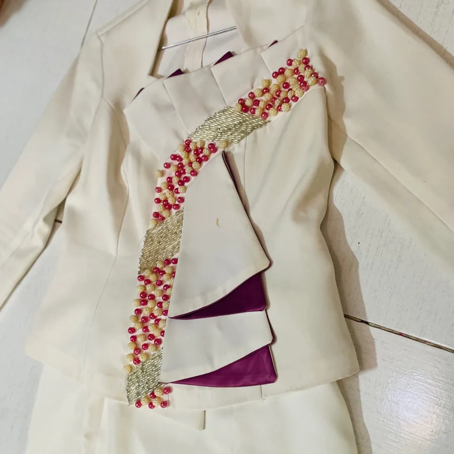 کت و دامن جواهر دوزی