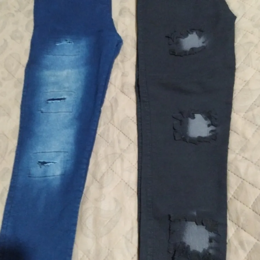 شلوار لی زغالی و لی