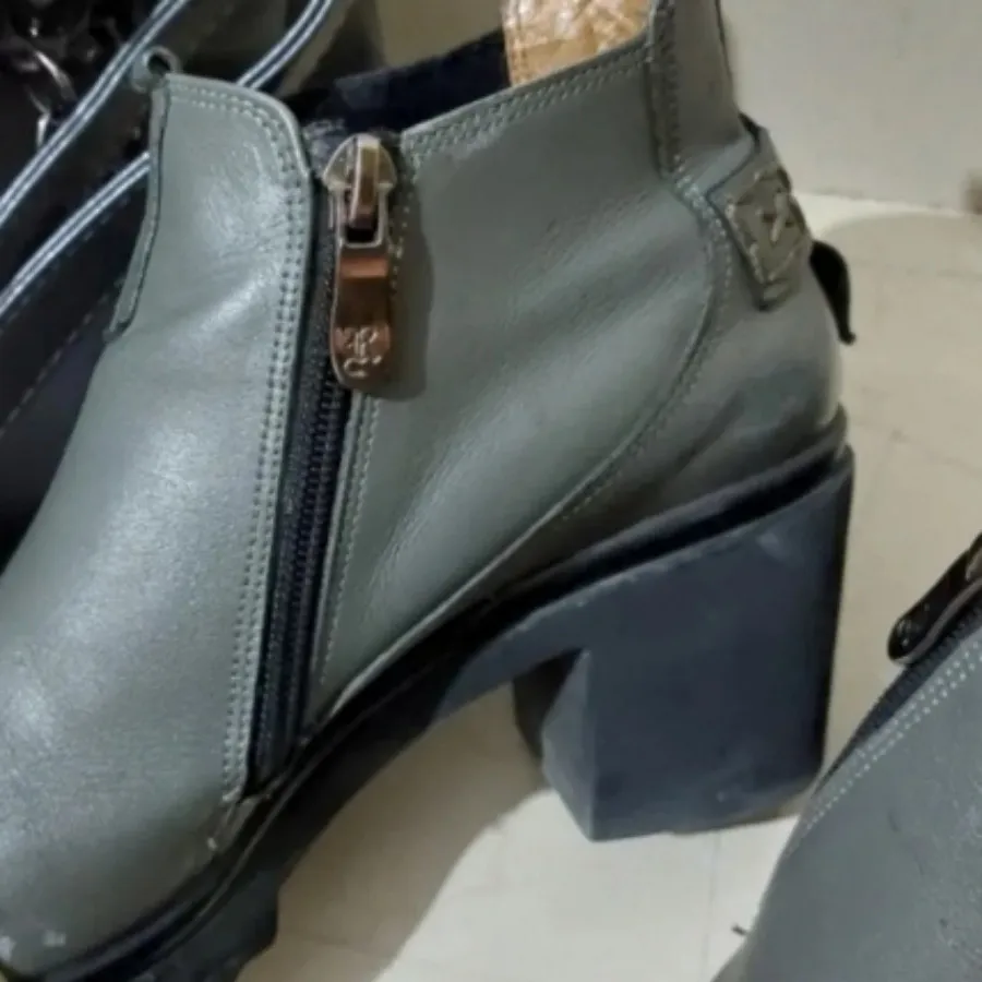 ست نیم بوت و کیف چرم