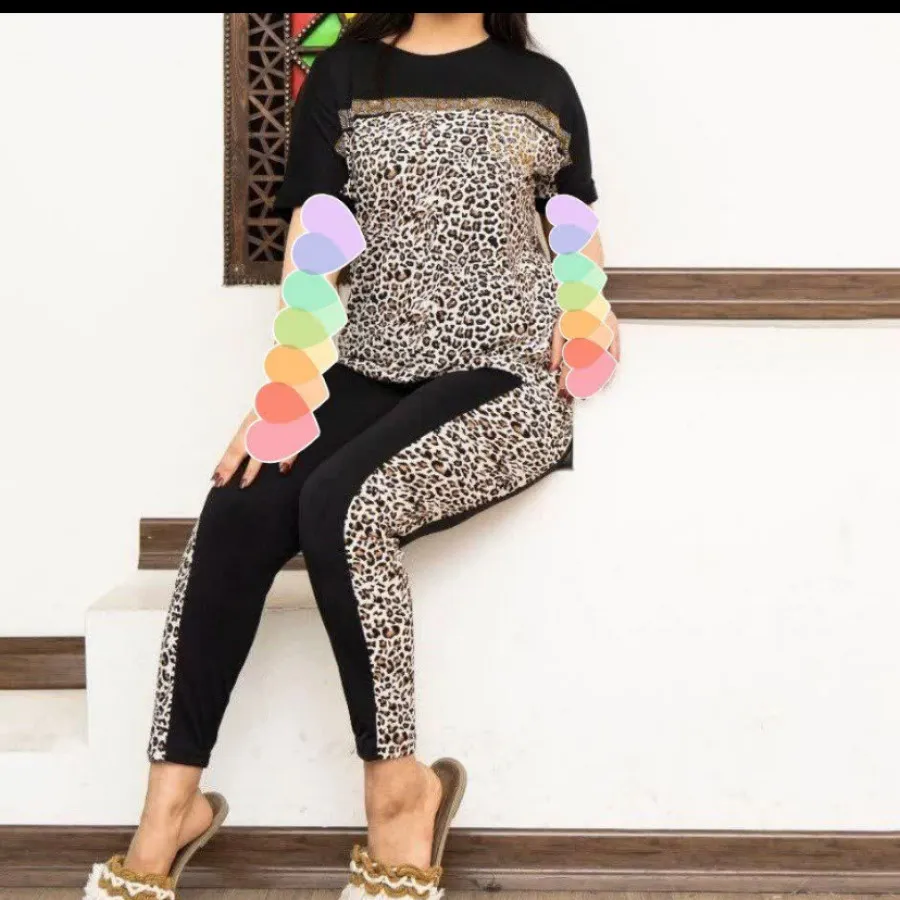 تیشرت وشلوار پلنگی