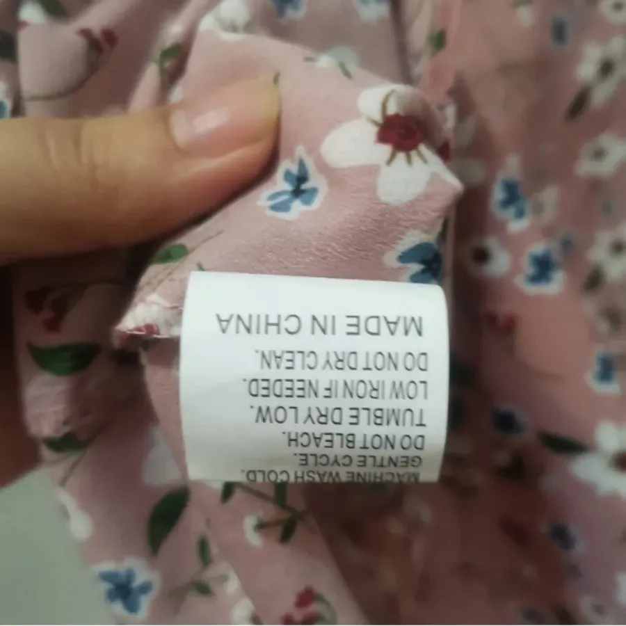 شومیز گلدار صورتی خارجی