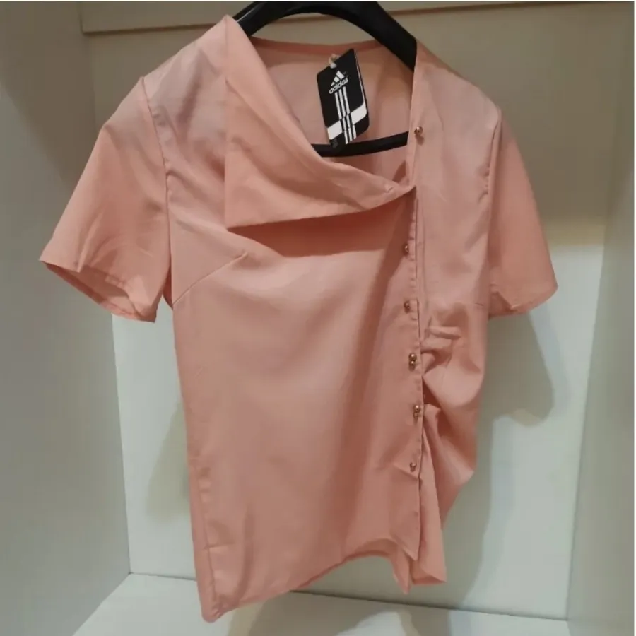 شومیز حریر دکمه زیاد خارج