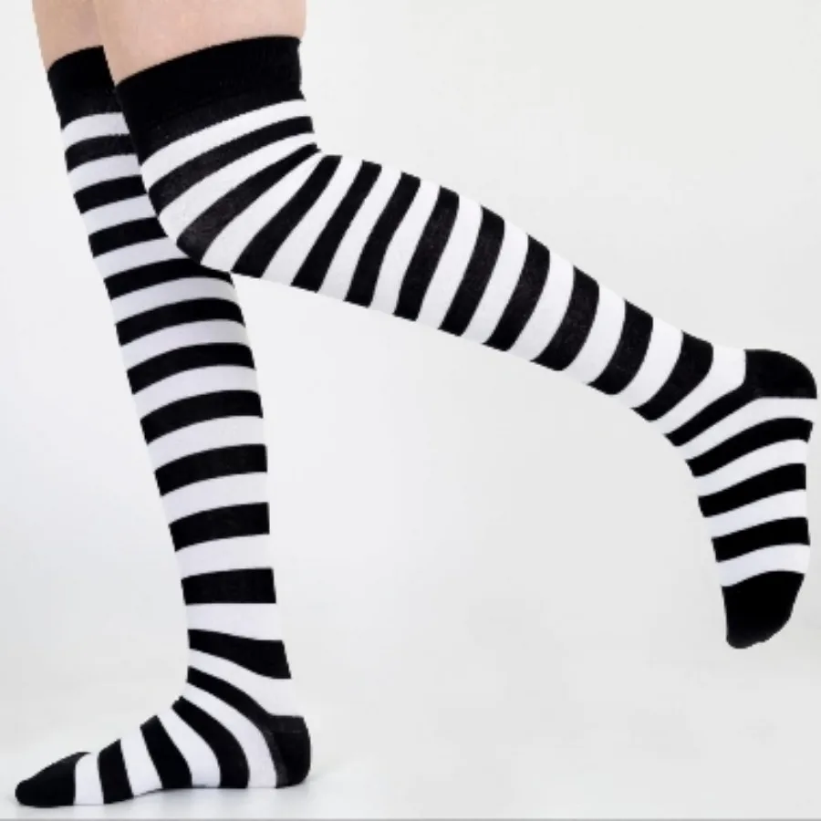 جوراب راه راه ساق بلند