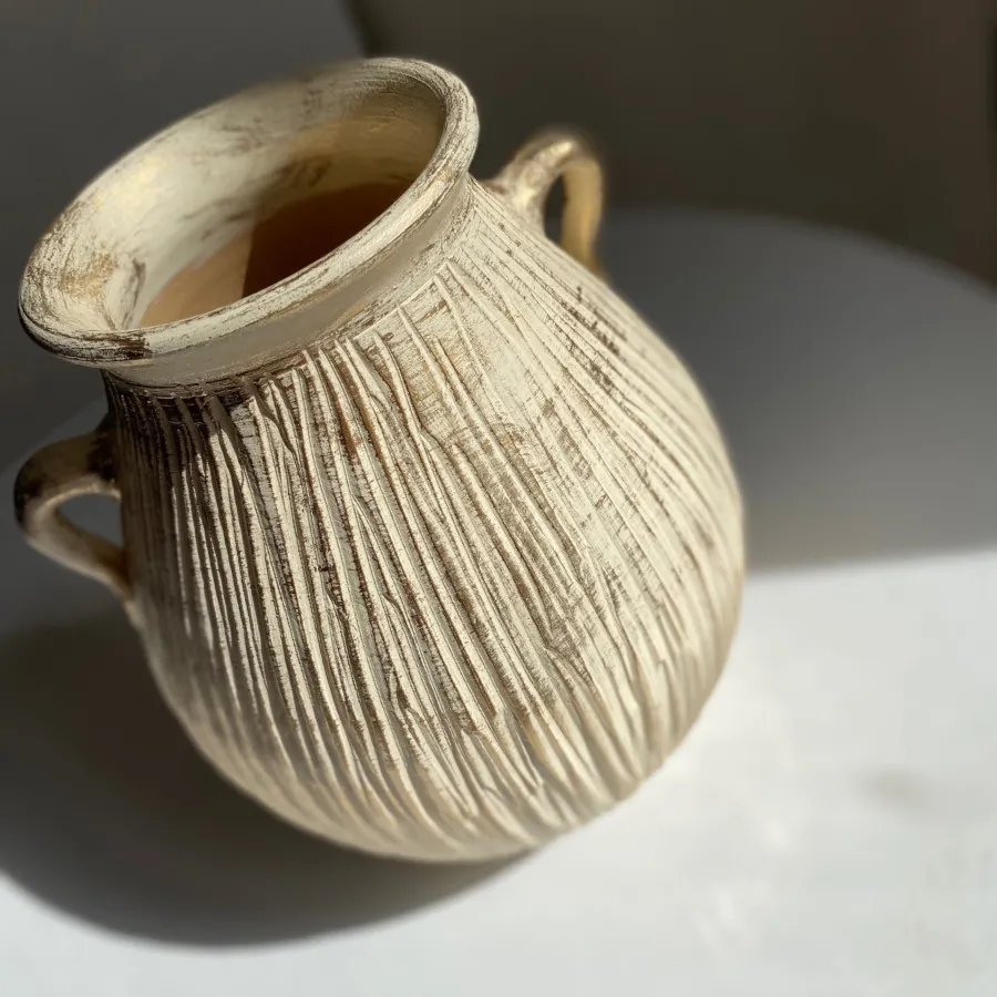 گلدان پتینه طلایی