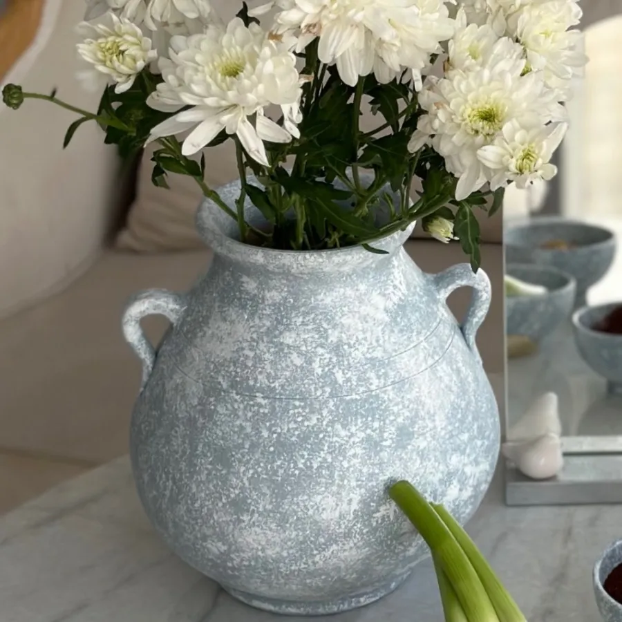 گلدان پتینه سفالی