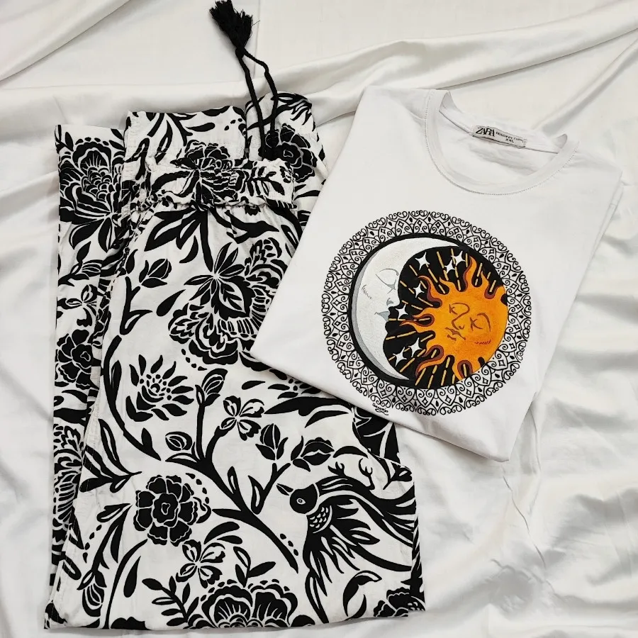 تیشرت زارا و شلوار لینن