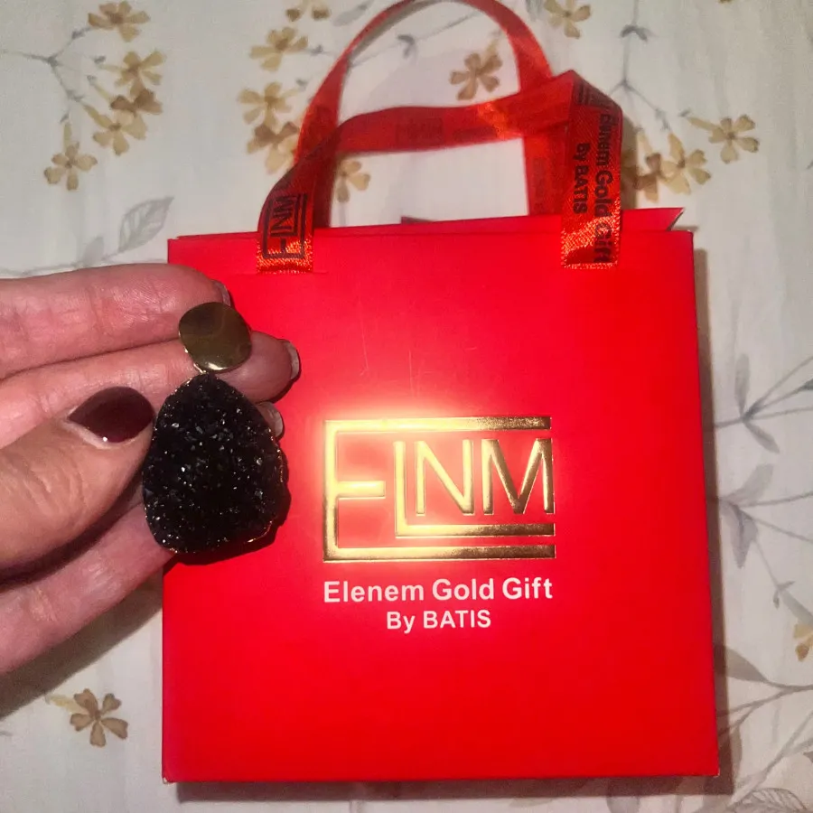 گوشواره سنگی مشکی براق