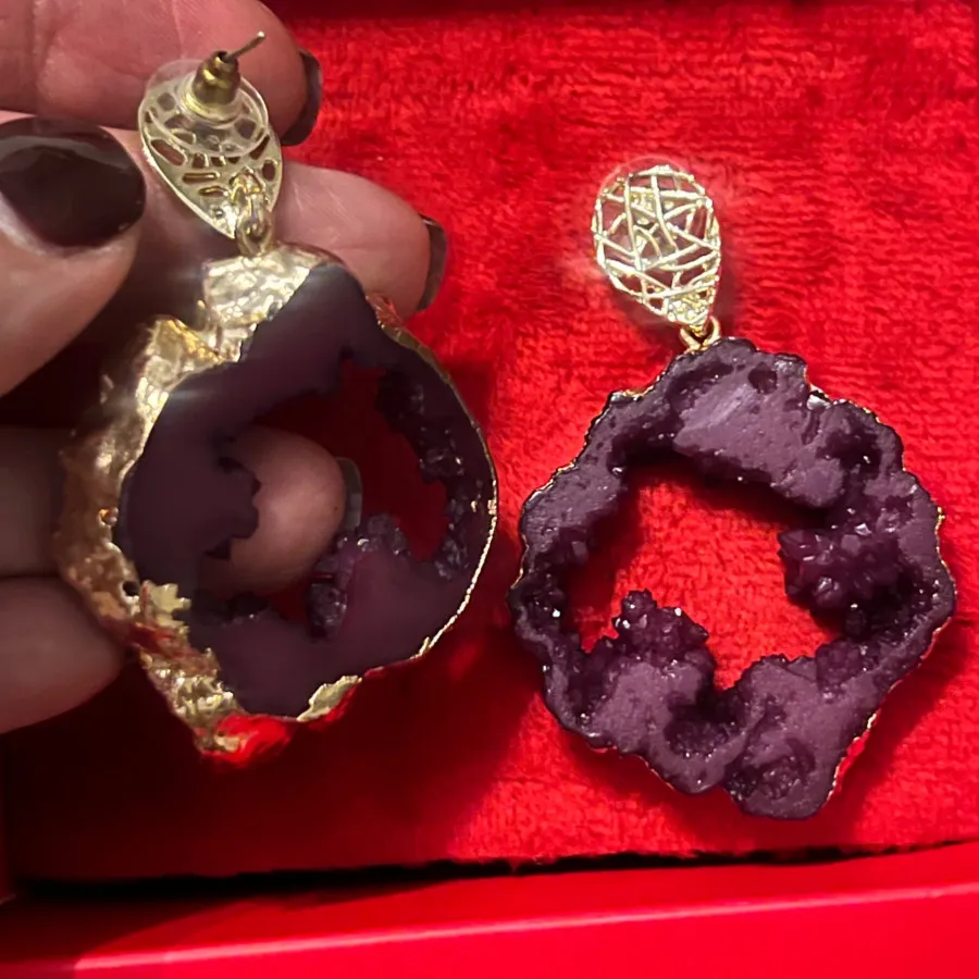 گوشواره سنگی یاقوتی