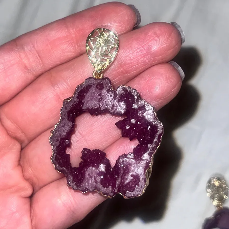 گوشواره سنگی یاقوتی