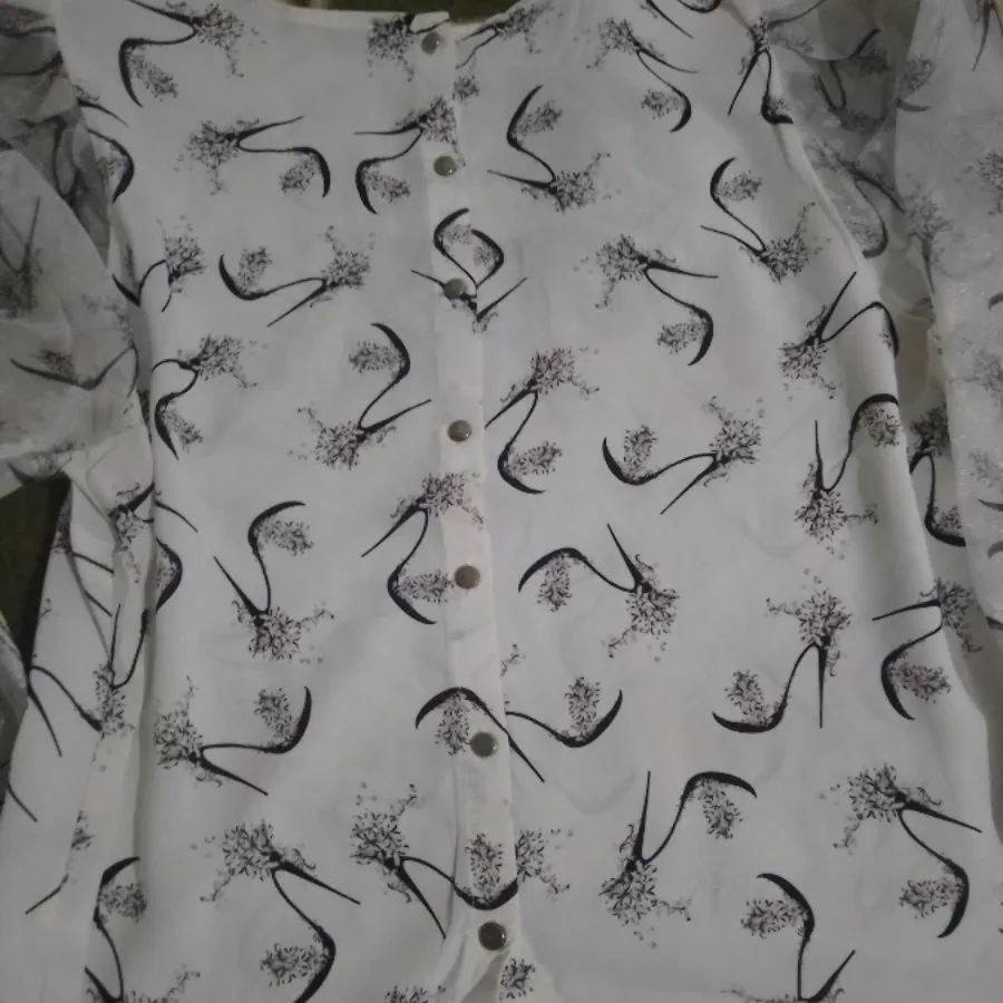 شومیز حریر آستین پفی