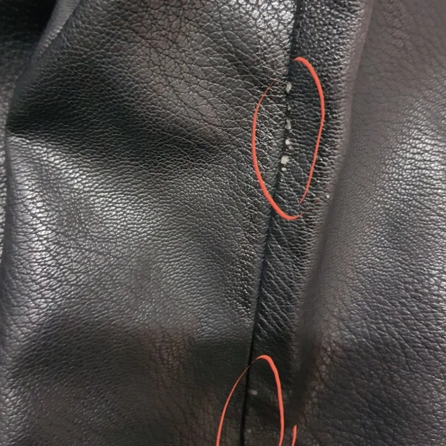 کاپشن چرم مشکی 2XL