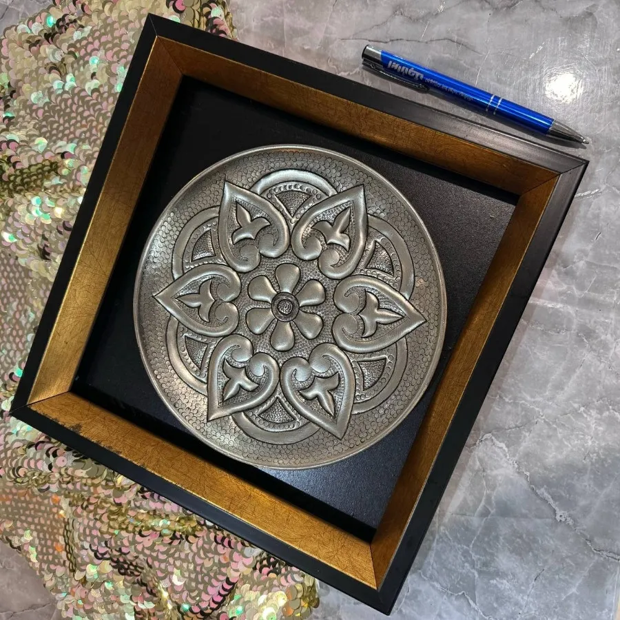 بشقاب دیوارکوب مسی