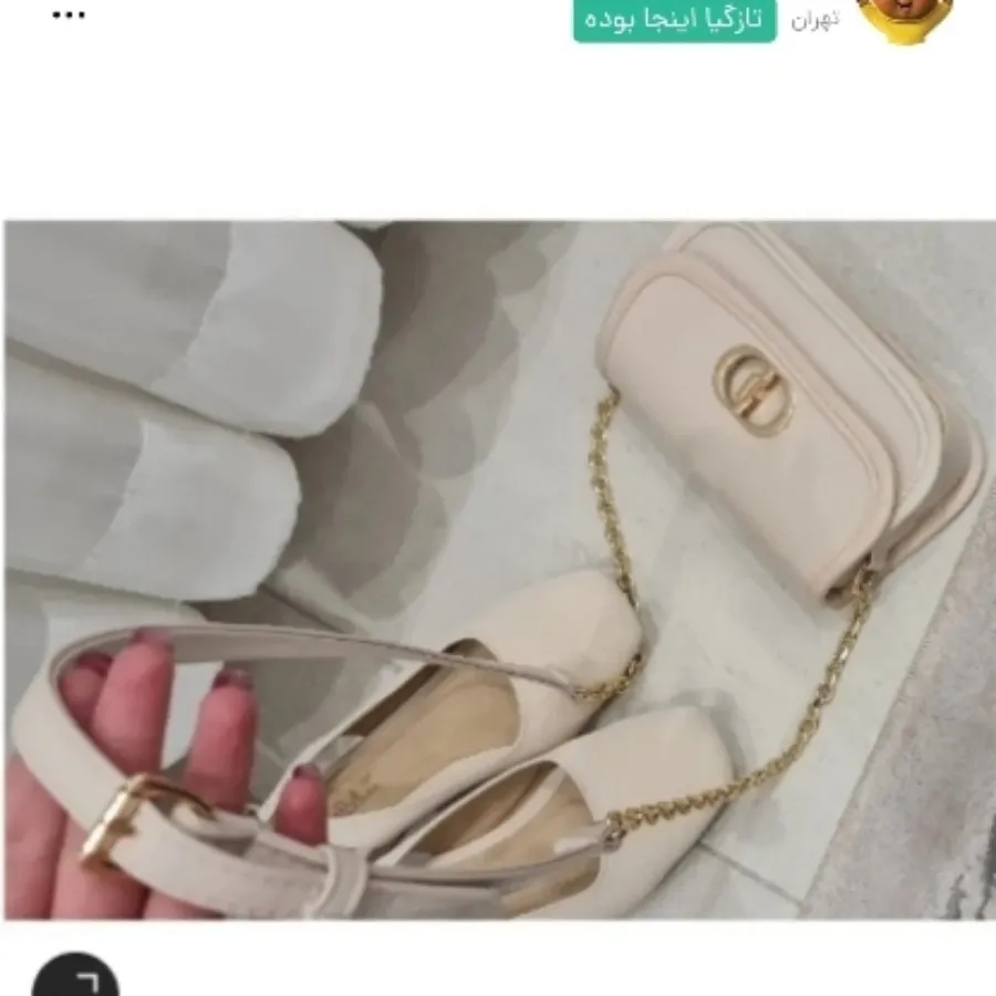 ست کیف و کفش کرم