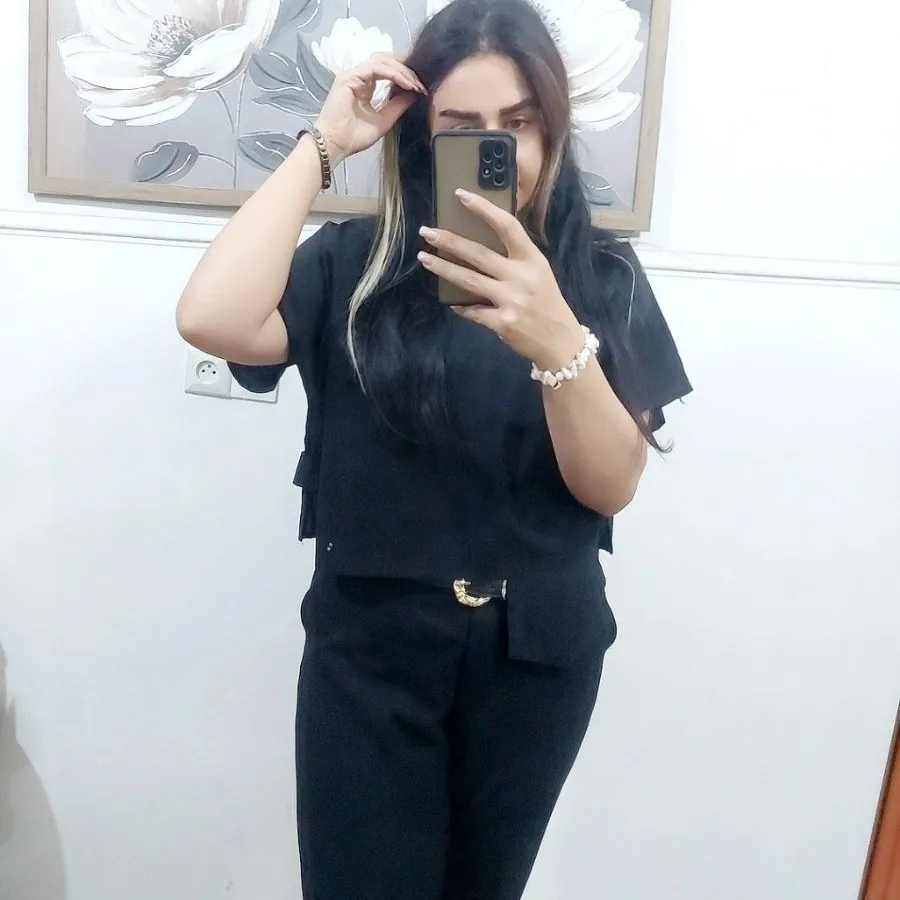 کراپ کتان مشکی