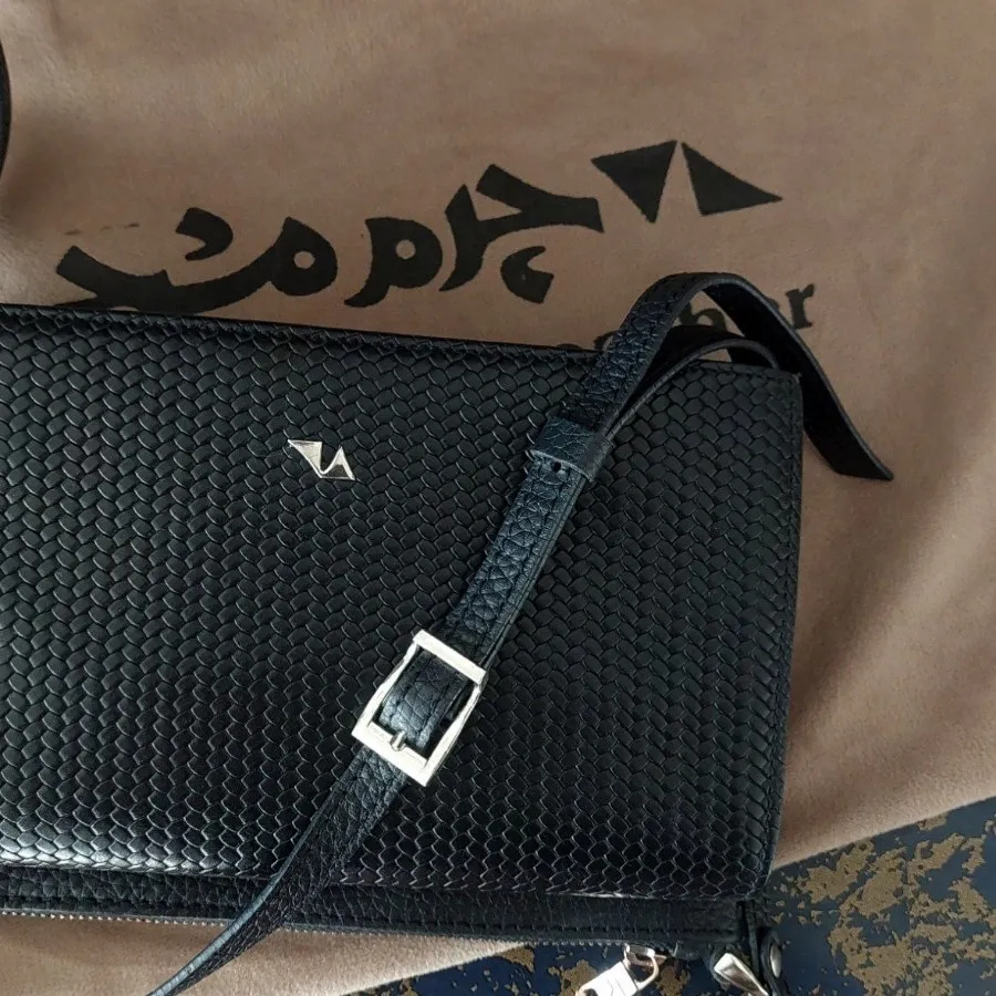 کیف چرم مشهد مشکی رودوشی